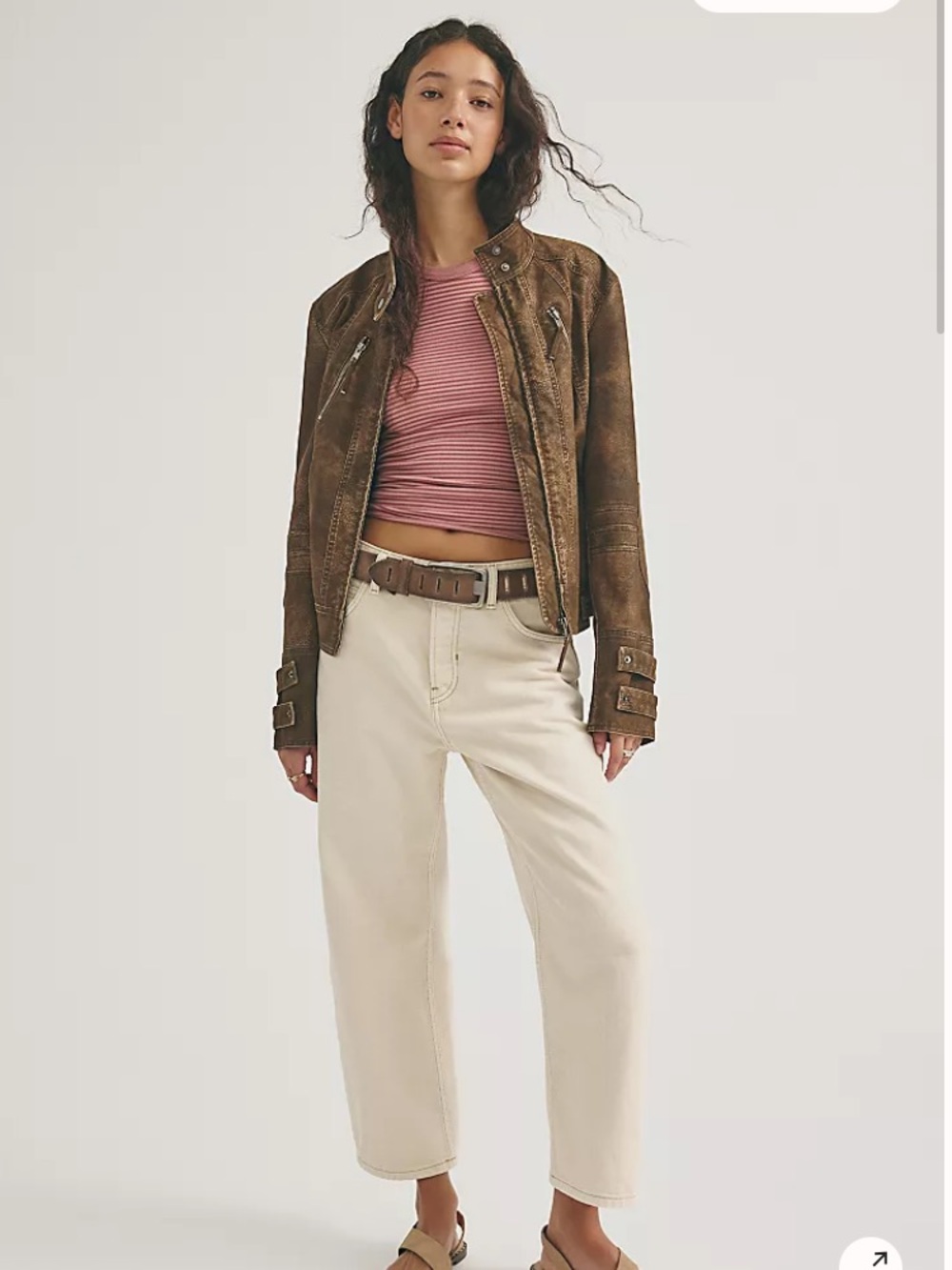 Free People Deep Trance Jeans in Cream - Picture 5 of 7